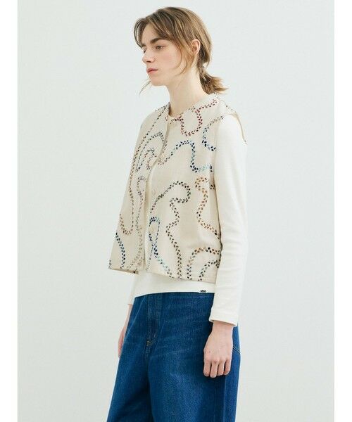 MARMARMAR / マーマーマー ベスト | MARMARMAR ハンド刺繍ベスト | 詳細13