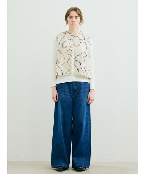 MARMARMAR / マーマーマー ベスト | MARMARMAR ハンド刺繍ベスト（キナリ(color13)）