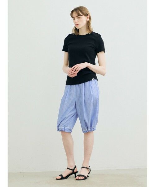 MARMARMAR / マーマーマー その他パンツ | MARMARMAR ドローストリングヘムショートパンツ(ストライプ(color96))