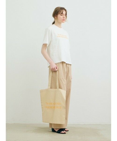 MARMARMAR / マーマーマー トートバッグ | MARMARMAR プリントトートバッグ(HOTEL)（キナリ×オレンジ(color11)）