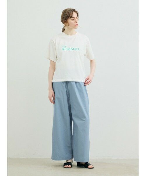 MARMARMAR / マーマーマー Tシャツ | MARMARMAR プリントTシャツ(La ROMANCE)（オフホワイト×ブルー(color11)）