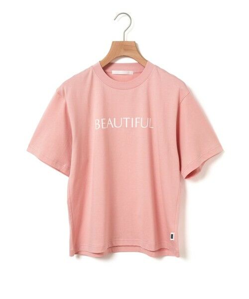 MARMARMAR / マーマーマー Tシャツ | MARMARMAR プリントTシャツ(BEAUTIFUL)（ピンク×ホワイト(color41)）