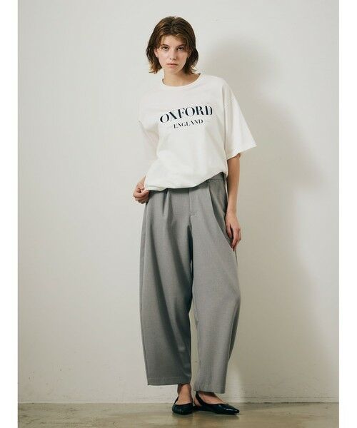 MARMARMAR / マーマーマー Tシャツ | MARMARMAR プリントTシャツ(oxford)（ホワイト×ネイビー(color77)）
