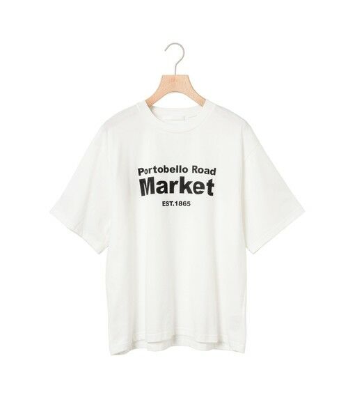 MARMARMAR / マーマーマー Tシャツ | MARMARMAR プリントTシャツ(market)（ホワイト×ブラック(color99)）