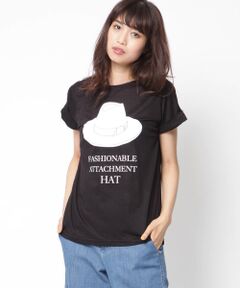 ハットプリントTシャツ