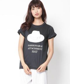 ハットプリントTシャツ