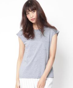 【socolla】無地シンプルフレンチスリーブTシャツ