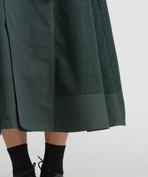 MAYSON GREY / メイソングレイ スカート | 【socolla】へリンボン異素材 トレンチスカート | 詳細6