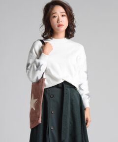 【socolla】バッグセット袖スターニットプルオーバー