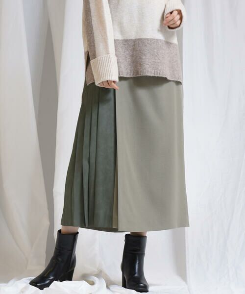 レザーコンビサイドプリーツスカーチョ パンツ Mayson Grey メイソングレイ ファッション通販 タカシマヤファッションスクエア