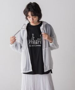 【socolla】ジラフラインロングスリーブTシャツ≪洗濯機で洗える≫