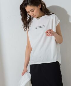 【socolla】タックショルダーロゴTシャツ≪手洗い可能≫