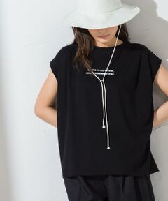 【socolla】タックショルダーロゴTシャツ≪手洗い可能≫