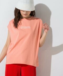 【socolla】タックショルダーロゴTシャツ≪手洗い可能≫