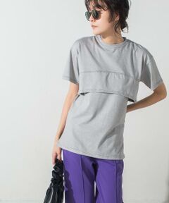 【socolla】【2点セット】レイヤードセットTシャツ≪洗濯機で洗える≫