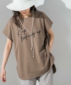 【socolla】【WEB別注】KEEPロゴルーズTシャツ≪洗濯機で洗える≫