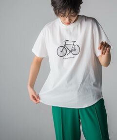 BicycleプリントロゴTシャツ≪洗濯機で洗える≫