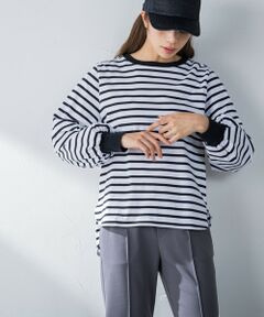 【LOVEFESTA】パフスリーブロングTシャツ≪洗濯機で洗える≫