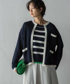 MAYSON GREY / メイソングレイ ニット・セーター | 柄編みジャケットライクニットカーディガン≪アンサンブル対応/手洗い可能≫