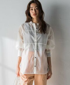 MAYSON GREY / メイソングレイ シャツ・ブラウス | シアーブロッキングシャツ≪洗濯機で洗える≫