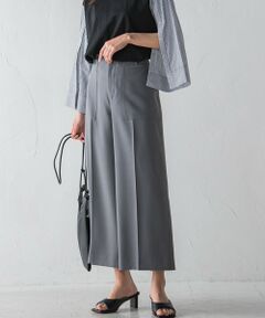 ベイカーワイドクロップドパンツ≪洗濯機で洗える≫