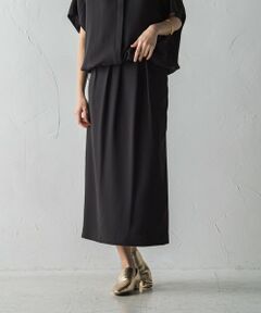 MAYSON GREY / メイソングレイ ミニ・ひざ丈スカート | 2WAYジョーゼットランダムタックスカート≪セットアップ対応/洗濯機で洗える≫