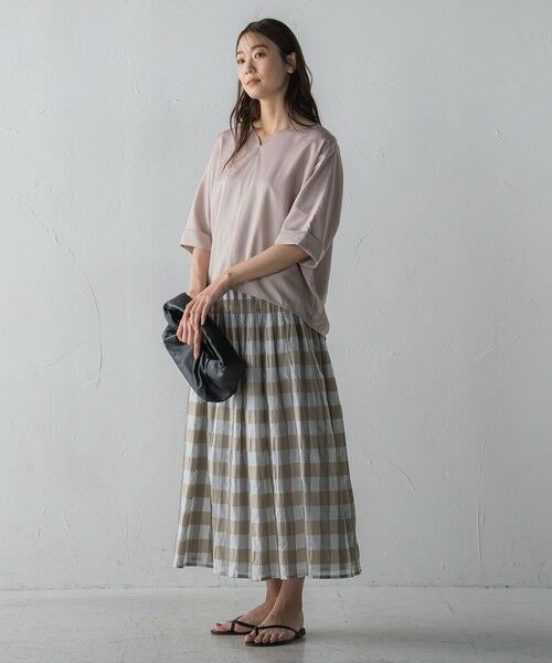 vintage check stripe skirt