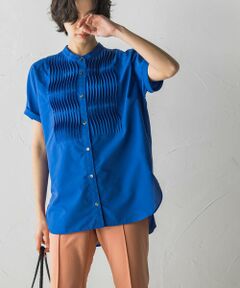 MAYSON GREY / メイソングレイ シャツ・ブラウス | 変形タックフレンチスリーブシャツ≪洗濯機で洗える≫