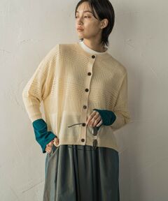 MAYSON GREY / メイソングレイ カーディガン・ボレロ | 透かし編みメッシュカーディガン≪手洗い可能≫