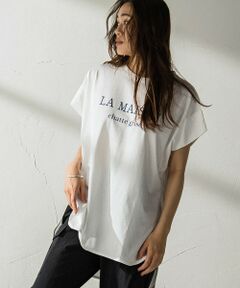 ロゴプリントタックTシャツ≪洗濯機で洗える≫