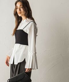 MAYSON GREY / メイソングレイ シャツ・ブラウス | プリーツスリーブシャツ≪洗濯機で洗える≫