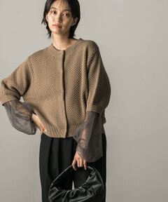 MAYSON GREY / メイソングレイ ニット・セーター | ポコポコニットハーフスリーブ2WAYカーディガン≪手洗い可能≫