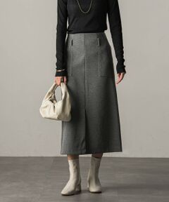 MAYSON GREY / メイソングレイ ミニ・ひざ丈スカート | 【2023AW】Aラインベイカーダンボールスカート≪セットアップ対応/洗濯機で洗える≫