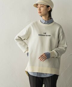 MAYSON GREY / メイソングレイ ニット・セーター | ジャガードロゴニットプルオーバー≪手洗い可能≫