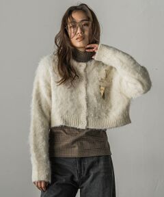 MAYSON GREY / メイソングレイ カーディガン・ボレロ | フェザークロップドニットカーディガン≪手洗い可能≫