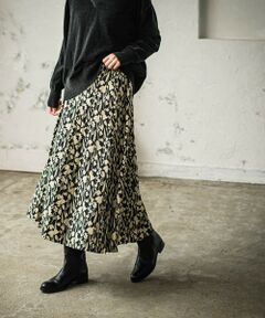 MAYSON GREY / メイソングレイ ミニ・ひざ丈スカート | フラワープリントプリーツラインスカート