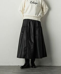 MAYSON GREY / メイソングレイ ミニ・ひざ丈スカート | ナイロンタフタティアードスカート≪洗濯機で洗える≫