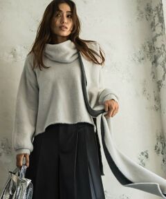 MAYSON GREY / メイソングレイ ニット・セーター | フェザーヤーンWフェイスショートニットプルオーバー≪手洗い可能≫