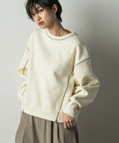 MAYSON GREY / メイソングレイ カットソー | ダブルジップ裏起毛プルオーバー≪洗濯機で洗える≫