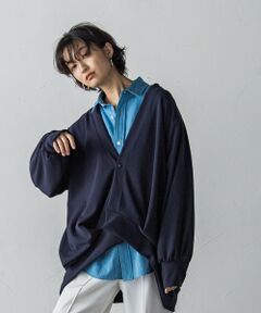 MAYSON GREY / メイソングレイ カーディガン・ボレロ | タックデザインオーバーカーディガン≪洗濯機で洗える≫