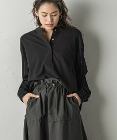 MAYSON GREY / メイソングレイ カットソー | ピンストライプドッキングプルオーバー≪洗濯機で洗える≫