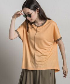 配色ステッチTシャツ≪手洗い可能≫