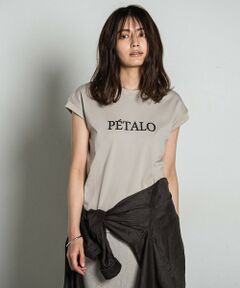 立体刺繍ロゴフレンチTシャツ≪手洗い可能≫