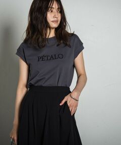 立体刺繍ロゴフレンチTシャツ≪手洗い可能≫