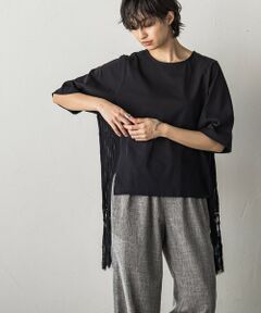 サイドニットドッキングTシャツ≪手洗い可能≫