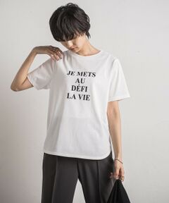 フロッキーロゴプリントTシャツ≪手洗い可能≫