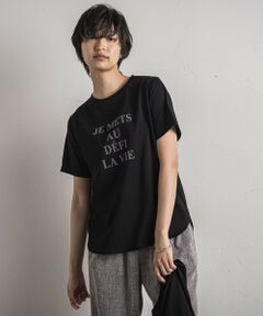 フロッキーロゴプリントTシャツ≪手洗い可能≫