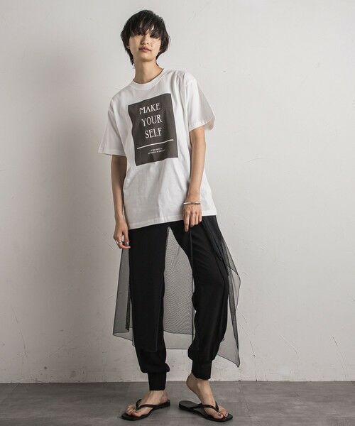 MAYSON GREY / メイソングレイ カットソー | 【WEB限定】MAKE YOUR SELF Tシャツ≪洗濯機で洗える≫ | 詳細1