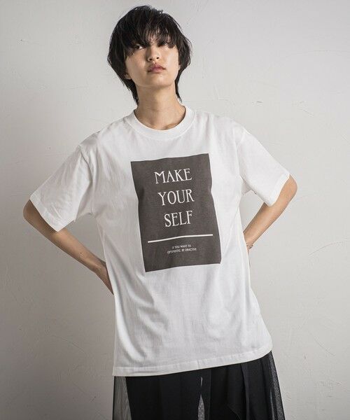 MAYSON GREY / メイソングレイ カットソー | 【WEB限定】MAKE YOUR SELF Tシャツ≪洗濯機で洗える≫ | 詳細3