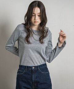 チュールラメリブロングTシャツ≪手洗い可能≫